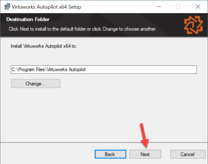 Confirm the install location