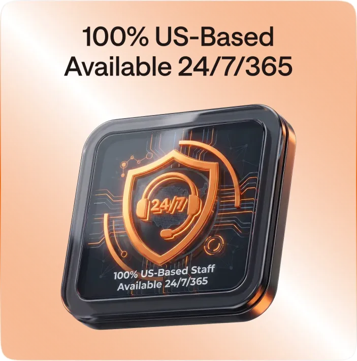100% US-Based Available 24/7/365